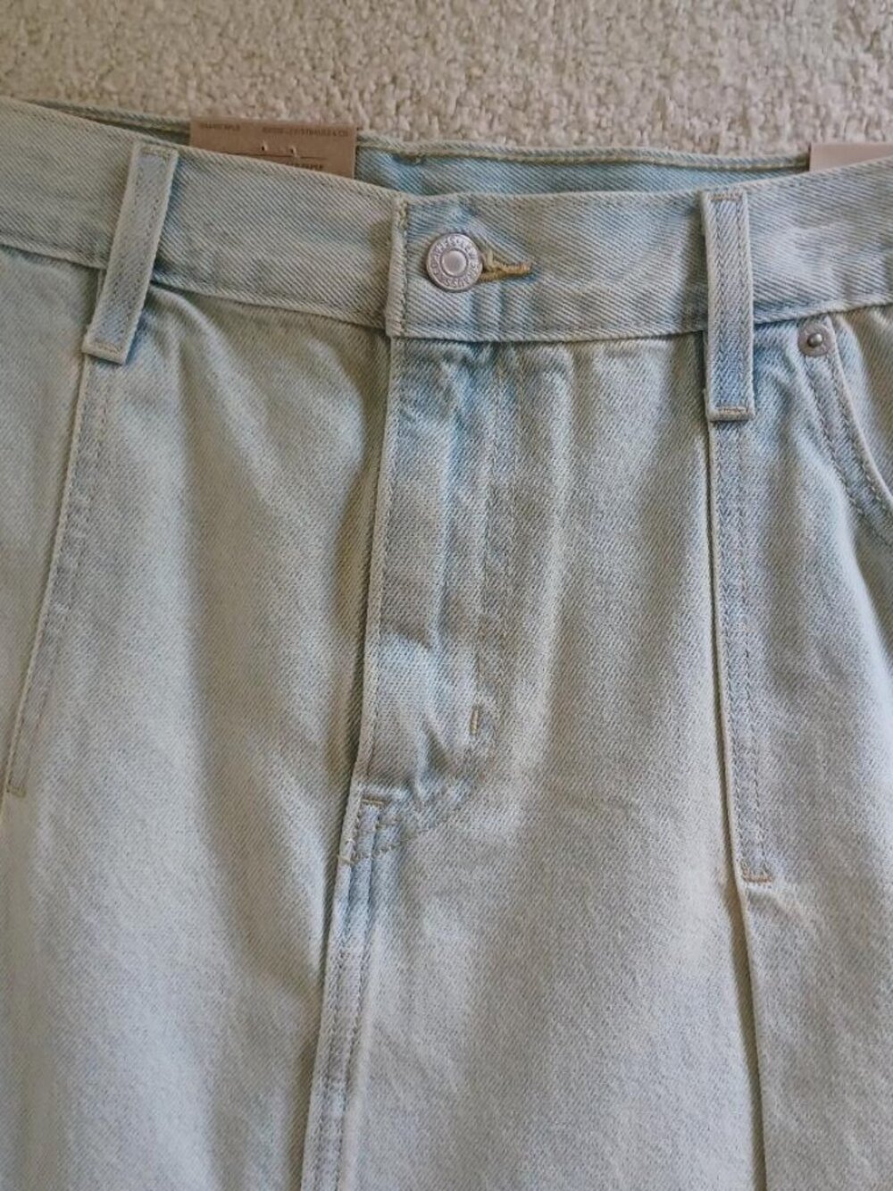NEW! Levi's Pleated Denim Mini Skirt Size 12-14 (Levi's Size 32) - Picture 6 of 14